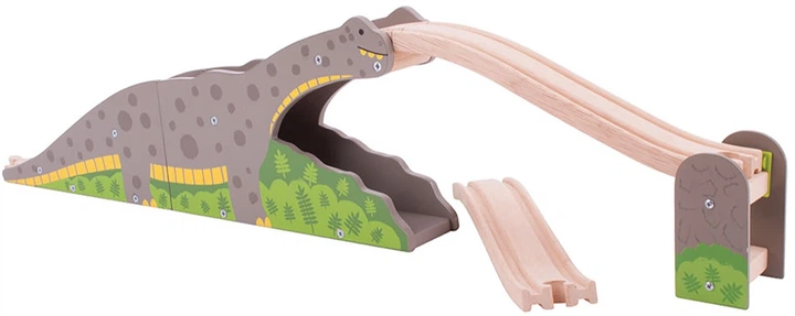 Zestaw drewniany Bigjigs Rail Most dinozaurów (0691621092422) - obraz 2
