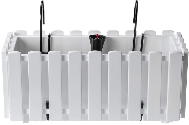 Skrzynia balkonowa Kadax Glifada 38 x 18 x 16.5 cm Biała (K8426) - obraz 2