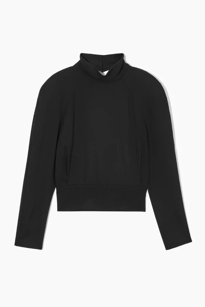 Блуза жіноча COS power-shoulder open-back waisted top 1202460001 34 Чорний - Фото 6 Блуза жіноча COS power-shoulder open-back waisted top 1202460001 34 Чорний - изображение 6