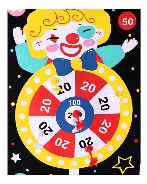 Zestaw do zabawy Hedo Magnetyczna tarcza dwustronna z rzutkami klaun 82664 (5904041139390) - obraz 3