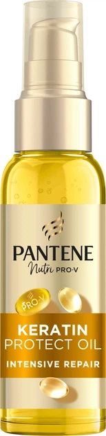 Олійка для волосся Pantene Pro-V Захист кератину, 100 мл - Фото 1 Олійка для волосся Pantene Pro-V Захист кератину, 100 мл - зображення 1