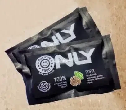 Натуральный батончик "ONLY" орех Positive Food 40 г 2шт - Фото 1 Натуральный батончик "ONLY" орех Positive Food 40 г 2шт - изображение 1