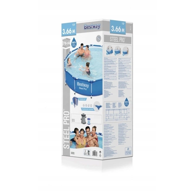 Басейн каркасний 366x76 см Bestway 56681 - изображение 6