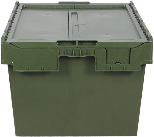 Ящик пластиковый (800х600х440) сплошной, оливковый - изображение 6