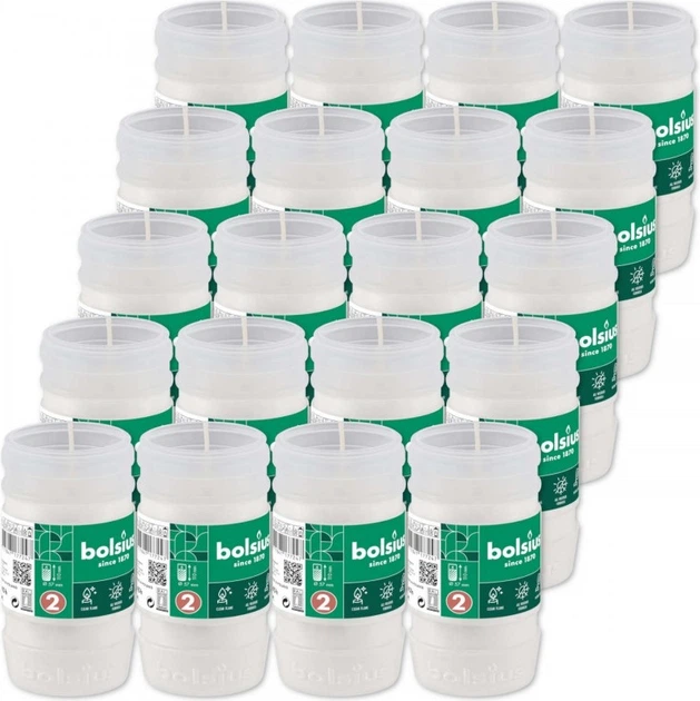 Wkład do zniczy parafinowy Bolsius RP2 45H 20 szt (8717847177254) - obraz 2