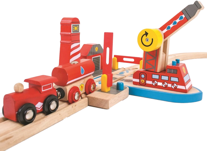 Drewniany zestaw ratunkowy Bigjigs Rail Straż pożarna i ratownictwo morskie (0691621092613) - obraz 6