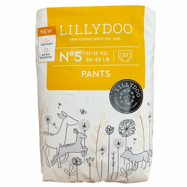 Биоразлагаемые эко подгузники-трусики Lillydoo kids 5 размер (12-17кг) Box 3уп*22шт - изображение 4