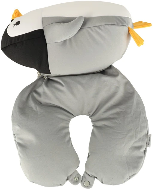 Подушка для подорожей 2в1 Kik під шию м’яка іграшка пінгвін (5903039765467) - зображення 2