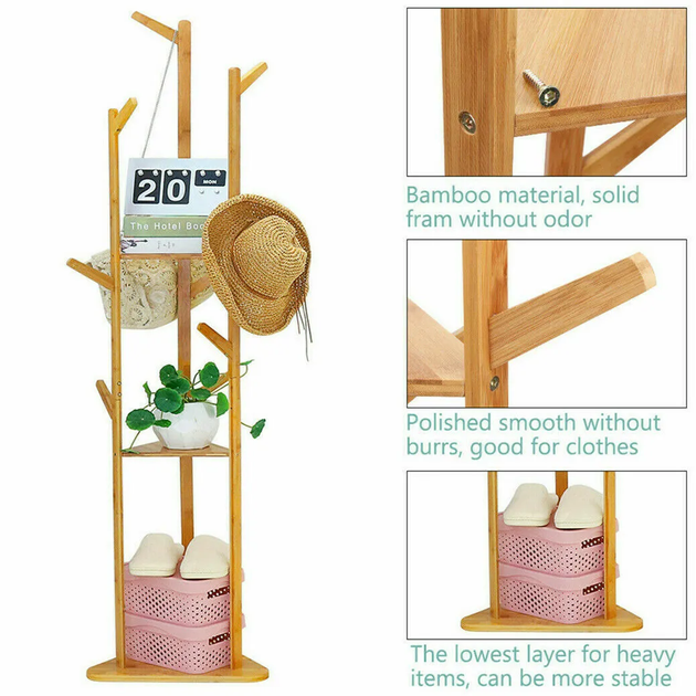 Wieszak na ubrania Hedo bambusowy w kształcie drzewa (5904041149399) - obraz 2