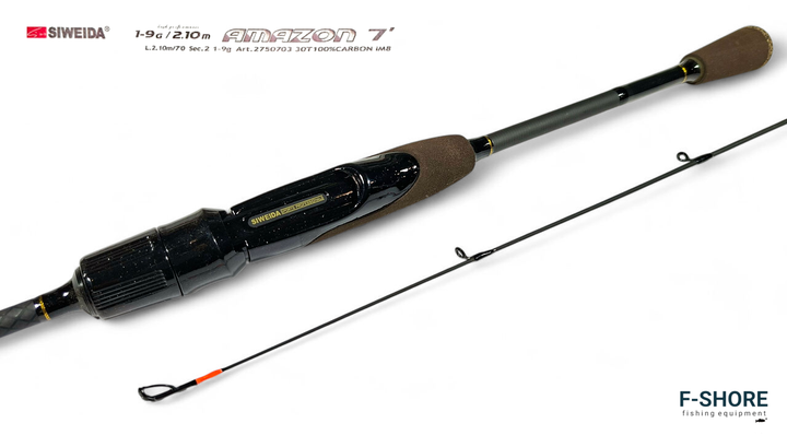 Спиннинг карбоновый Siweida Amazon 1-9g 2.1 m (2750703) - изображение 3