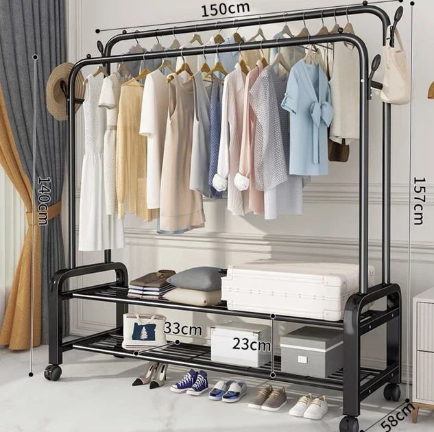 Wieszak na ubrania Hedo podwójny Black (5904041146121) - obraz 2