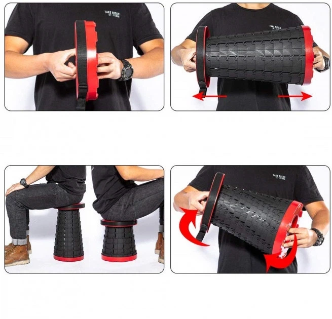 Складаний табурет пластиковий круглий (FLEXIBLE STOOL) (20) у пап. 20 шт. - зображення 5