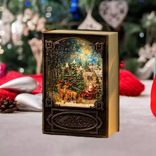 Новорічний нічник XMAS WDL-24023A книга з музикою, декоративна LED лампа різдвяна з підсвіткою та мелодіями - Фото 1 Новорічний нічник XMAS WDL-24023A книга з музикою, декоративна LED лампа різдвяна з підсвіткою та мелодіями - зображення 1