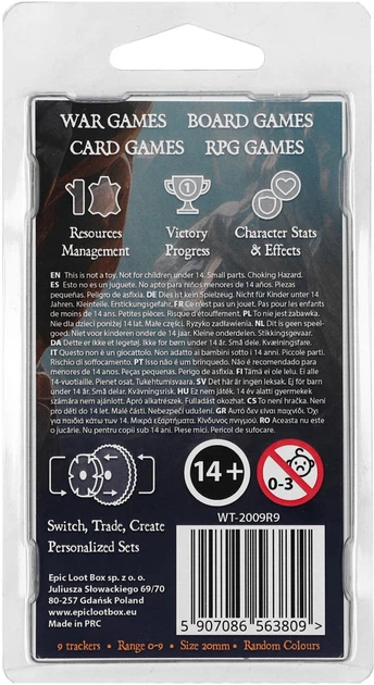 Trackery do gier magnetyczne Epic Loot Box 2 cm 9 szt (5907086563809) - obraz 2