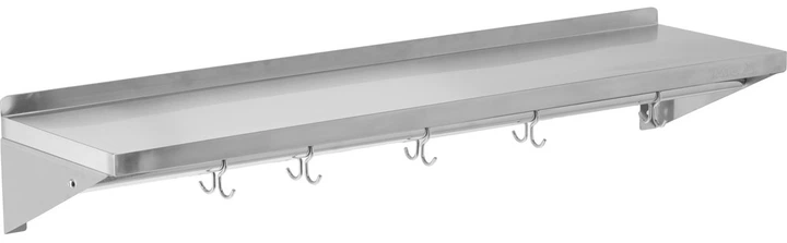 Półka wisząca Yato YG-08938 z rantem i haczykami pojedyncza 1500 × 300 × 180 mm (5906083105227) - obraz 2