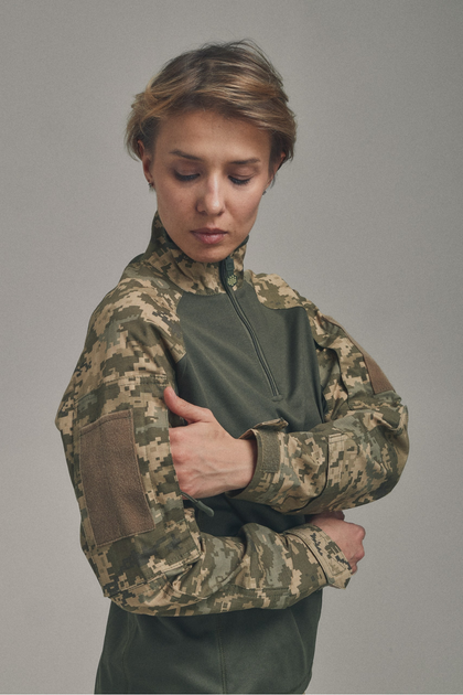 Женская боевая рубашка UBACS для бронежилета Пиксель/Хаки - изображение 5