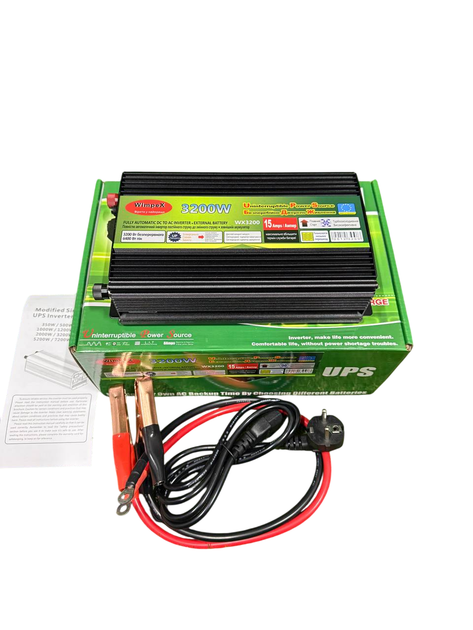 Преобразователь напряжения инвертор 3200W, 12/220V, с зарядным устройством 15 Аmps (457569) - Фото 4 Преобразователь напряжения инвертор 3200W, 12/220V, с зарядным устройством 15 Аmps (457569) - изображение 4
