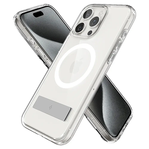 Чохол Spigen Slim Armor Essential S with MagFit для Apple iPhone 15 Pro Max (ACS06452) Crystal Clear - изображение 6