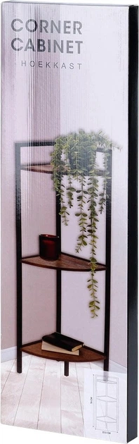 Regał Trends 4 You metalowy narożny 23.5 x 23.5 x 76 cm Czarny (8721037099851) - obraz 2