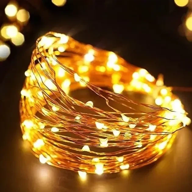Гірлянда Роса 200 LED довжина 20 м від USB з пультом теплий білий - Фото 2 Гірлянда Роса 200 LED довжина 20 м від USB з пультом теплий білий - зображення 2