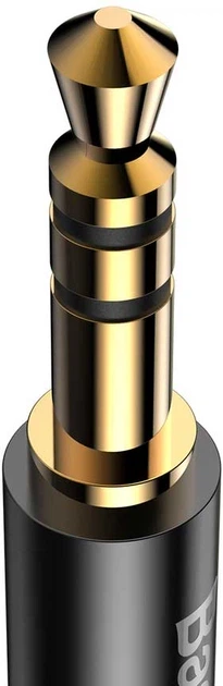 Аудіо-кабель Type-C - 3.5mm Baseus Horizontal 1m Чорний (CAM01-01) - Фото 4 Аудіо-кабель Type-C - 3.5mm Baseus Horizontal 1m Чорний (CAM01-01) - зображення 4