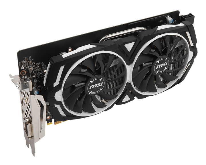 Відеокарта GeForce GTX 1060 6GB MSI Armor (GTX 1060 ARMOR 6G) Б/В - Фото 2 Відеокарта GeForce GTX 1060 6GB MSI Armor (GTX 1060 ARMOR 6G) Б/В - зображення 2
