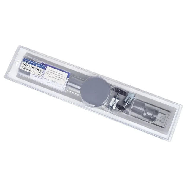 IT03-FT19/700 ITAL Душовий трап 700 мм, поворот. 360, комбін.затвор, Brushed nickel (блістер) {5/1} - зображення 6