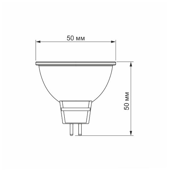 Лампа MR16e 6W GU5.3 4100К 220V LED Videx - зображення 2