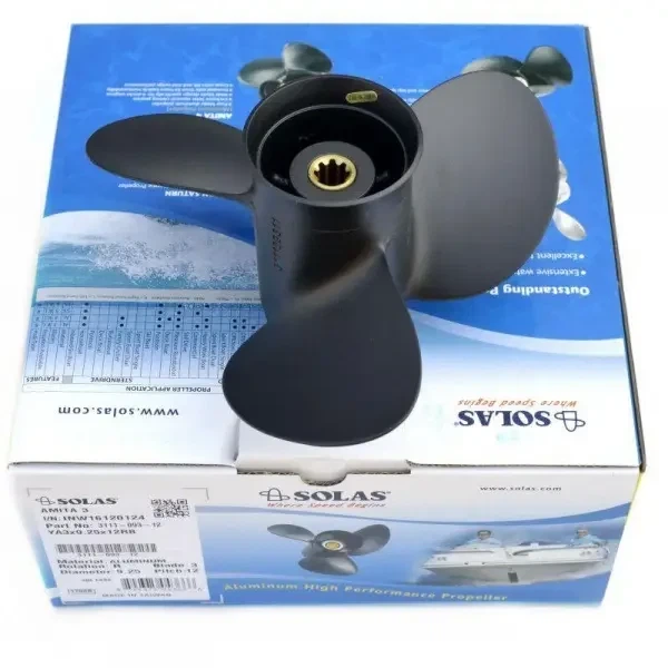 Гребной винт Solas Amita 9.25″ алюминиевый 3-лопастной для моторов Yamaha Honda Parsun до 20 л.с. (3111-093-1 - Фото 1 Гребной винт Solas Amita 9.25″ алюминиевый 3-лопастной для моторов Yamaha Honda Parsun до 20 л.с. (3111-093-1 - изображение 1