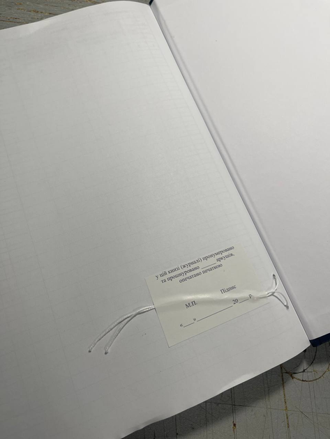 Книга видачі зброї та боєприпасів Наказ 359, додаток 5, А4 Прошнурована тверда палітурка - Фото 4 Книга видачі зброї та боєприпасів Наказ 359, додаток 5, А4 Прошнурована тверда палітурка - изображение 4