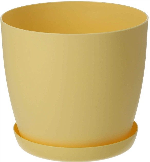 Квітковий горщик з підставкою Kadax Agen 25 см Жовтий (K2117) - зображення 2