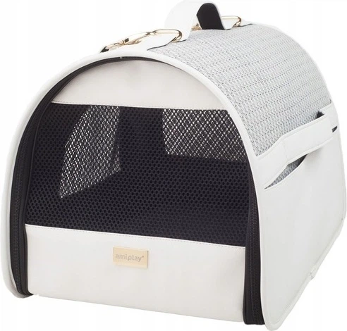 Транспортна сумка для собак і котів Amiplay Morgan L Біла (5907563250611) - зображення 2