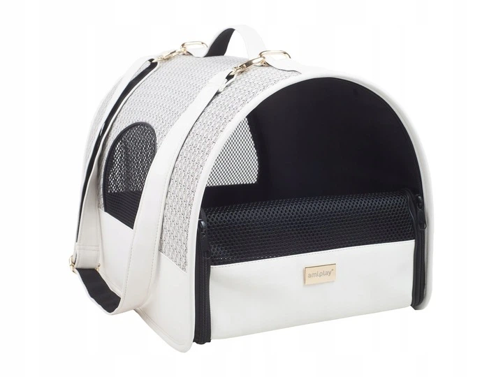 Транспортна сумка для собак і котів Amiplay Morgan L Біла (5907563250611) - зображення 6