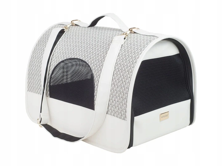 Транспортна сумка для собак і котів Amiplay Morgan L Біла (5907563250611) - зображення 9