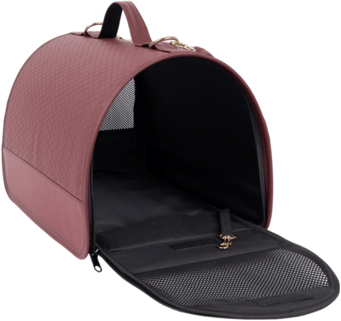 Транспортна сумка для собак Amiplay New York L Бордова (5907563304505) - зображення 4