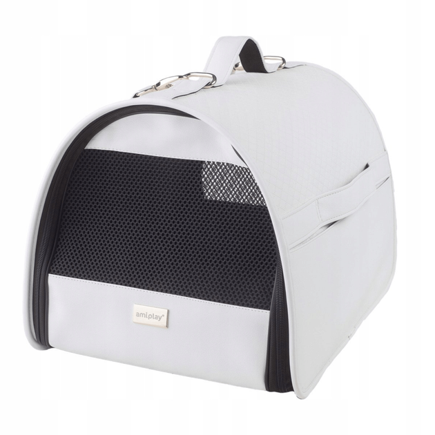 Torba transportowa dla kotów Amiplay New York M Biała (5907563256446) - obraz 7