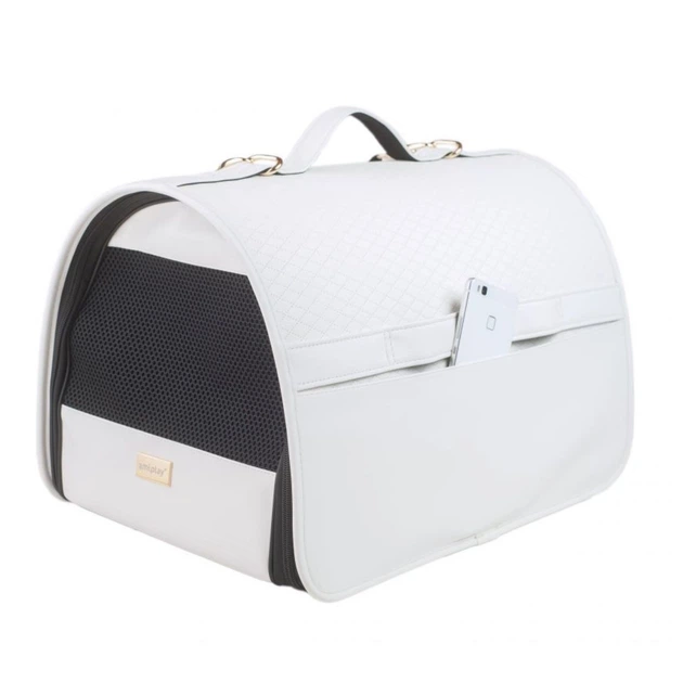 Torba transportowa dla kotów Amiplay New York M Biała (5907563256446) - obraz 9