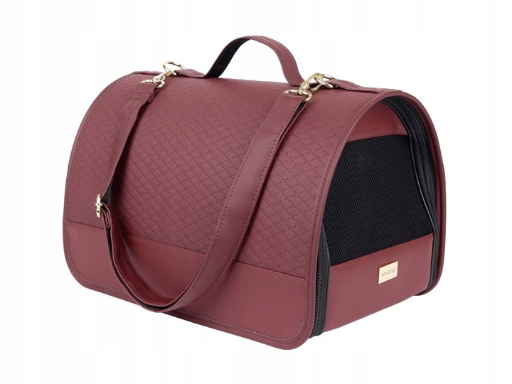 Torba transportowa dla kotów Amiplay New York M Bordowa (5907563304499) - obraz 2