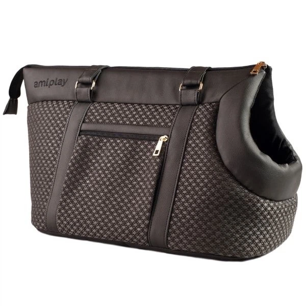 Транспортна сумка для собак і котів Amiplay Morgan L Чорна (5907563239869) - зображення 2