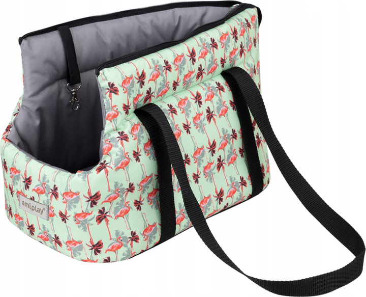Torba transportowa dla kotów Amiplay BeHappy S Flamingo (5907563298392) - obraz 3