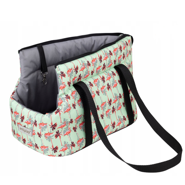 Torba transportowa dla kotów Amiplay BeHappy L Flamingo (5907563298453) - obraz 6
