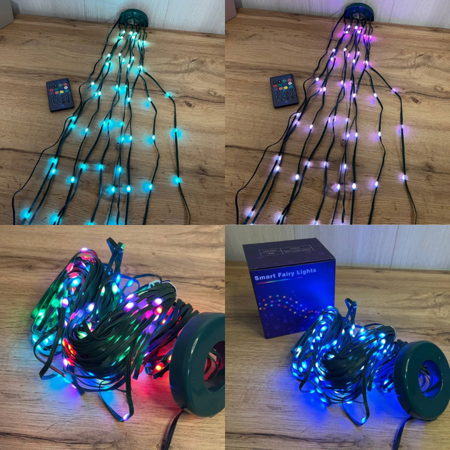 LED-гирлянда Конский Хвост 250 диодов 2,5 м RGB с пультом ДУ USB питание для декора - изображение 4