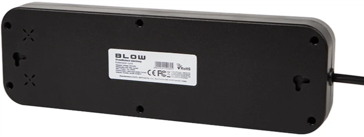 Подовжувач мережевий Blow PS-530S 5-розетковий 4 x USB 1 x USB-C 3 м Чорний (5900804142805) - зображення 3