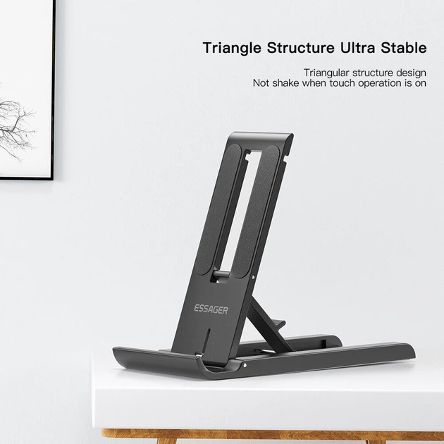 Держатель подставка Essager настольная для телефона Sailing Desktop Phone Holder Black (EZJZM-FC01) - Фото 4 Держатель подставка Essager настольная для телефона Sailing Desktop Phone Holder Black (EZJZM-FC01) - изображение 4