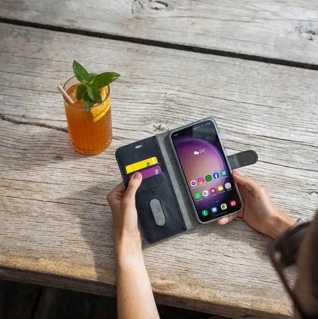 Etui z klapką Fixed Opus na Xiaomi 15 Czarne (FIXOP3-1462-BK) - obraz 7