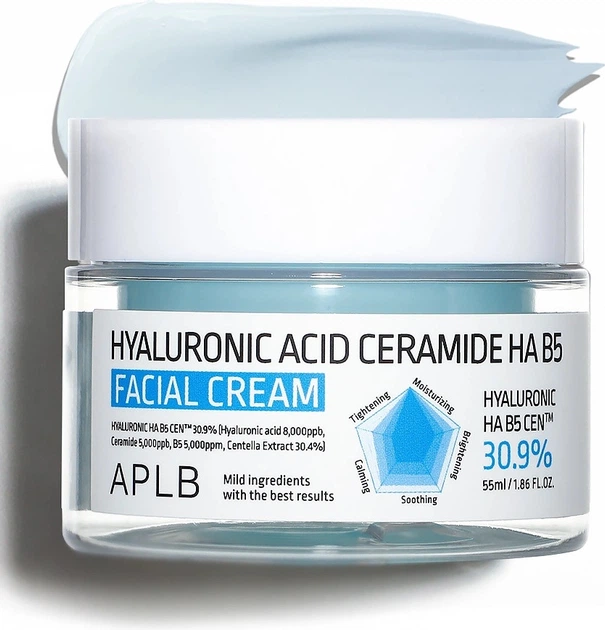 Krem nawilżający do twarzy APLB Hyaluronic Acid Ceramide Ha B5 55 ml (8809874683164) - obraz 2