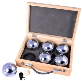 Zestaw do gry w bule kule Longfield 6 kul Srebrny (8716096007527) - obraz 2