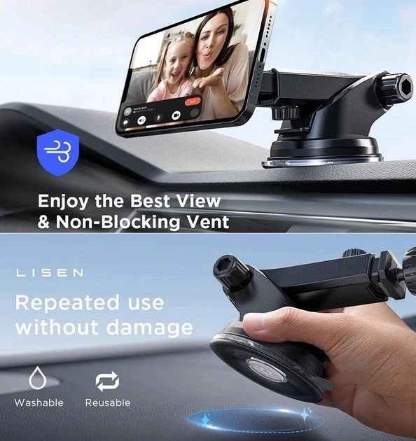 Автомобільний тримач Lisen HB390359 Black - зображення 3