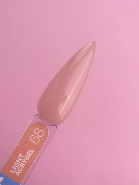 Жидкий гель LUNAMoon Light Acrygel №68 (Бежево-персиковый) 13 мл для укрепления, выравнивания ногтей - изображение 2