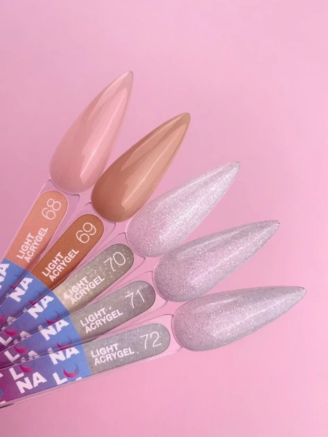 Жидкий гель LUNAMoon Light Acrygel №68 (Бежево-персиковый) 13 мл для укрепления, выравнивания ногтей - изображение 4